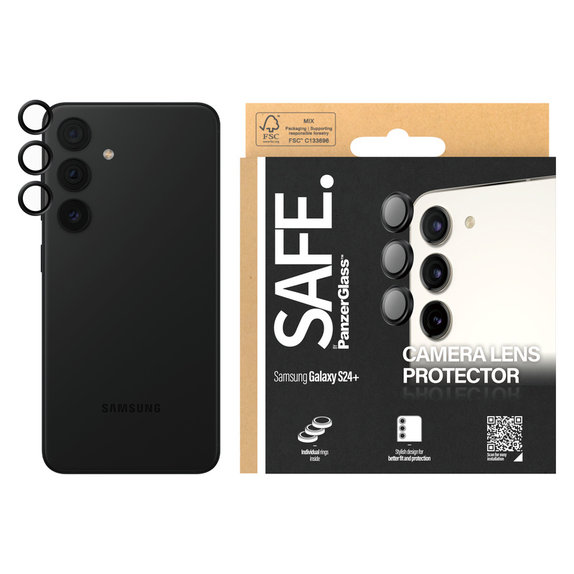 Kameraobjektivschutz für Samsung Galaxy S24/S23/S23+, Schwarz, SAFE by PanzerGlass