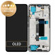 Xiaomi Redmi Note 13 Pro 5G - LCD Display + Touchscreen Front Glas + Rahmen (Midnight Black) - 5600020N1600 Genuine Service Pack