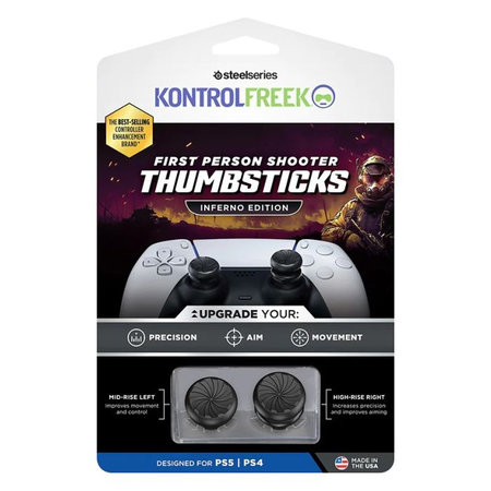 Kontrol Freek - Inferno (Black) PS4/PS5 Extended Controller Grip Caps