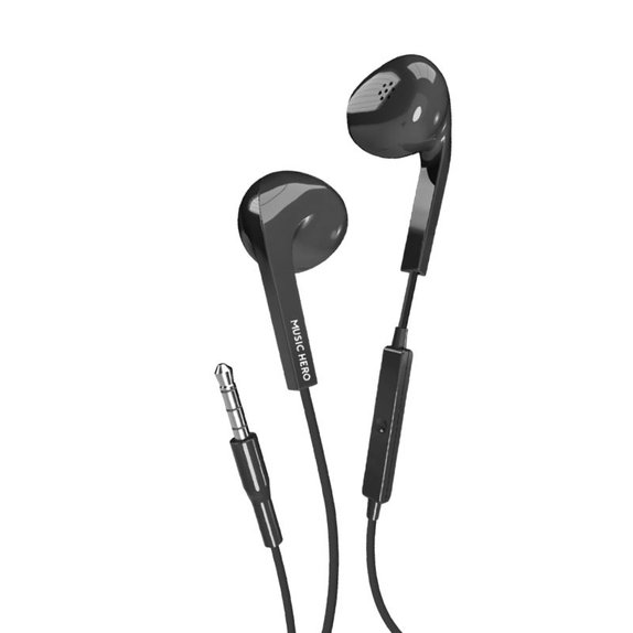 Music Hero - Kopfhörer PRISM, 3.5mm jack, schwarz