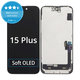 Display Soft OLED für iPhone 15 Plus, Touchscreen-Glas mit Rahmen, FixPremium