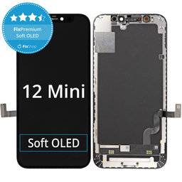 Apple iPhone 12 Mini - LCD Display + Touchscreen Front Glas + Rahmen Soft OLED FixPremium