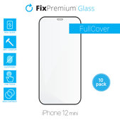 FixPremium FullCover Glass - Gehärtetes Glas für iPhone 12 mini (10 Pack)