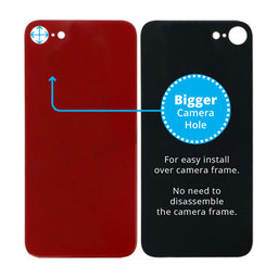 Apple iPhone SE (3rd Gen 2022) - Backcover Glas Vergrössertes Ringloch für die Kamera (Red)