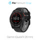 FixPremium - Zweifarbiges Silikonarmband für Garmin (QuickFit 26mm), schwarz