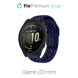 FixPremium - Universal-Silikonarmband für Garmin (20mm), blau