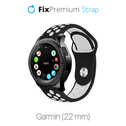 FixPremium - Silikon-Sportarmband für Garmin (22mm), schwarz