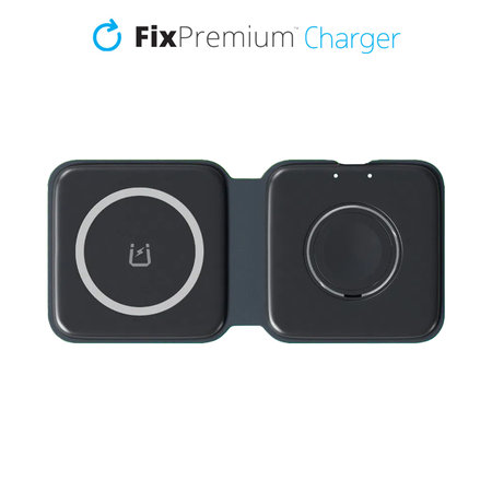 FixPremium - MagSafe Duo für iPhone und Apple Watch, schwarz