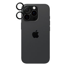 PanzerGlass - Schutzabdeckung für das Kameraobjektiv Hoops Für iPhone 16 Pro und 16 Pro Max, schwarz