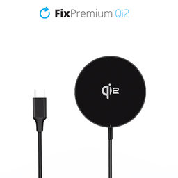 FixPremium - MagSafe Ladegerät mit Qi2, schwarz