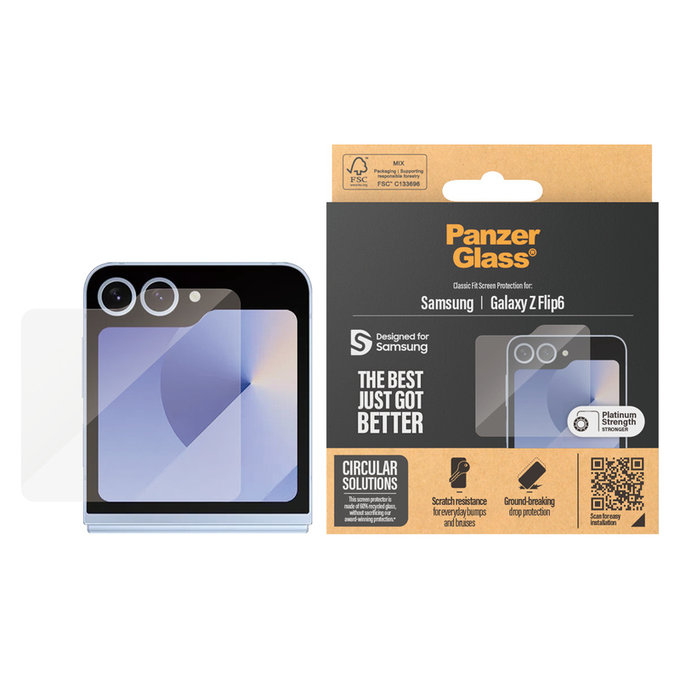 Panzerglas Classic Fit für Samsung Galaxy Z Flip6, Klar, PanzerGlass