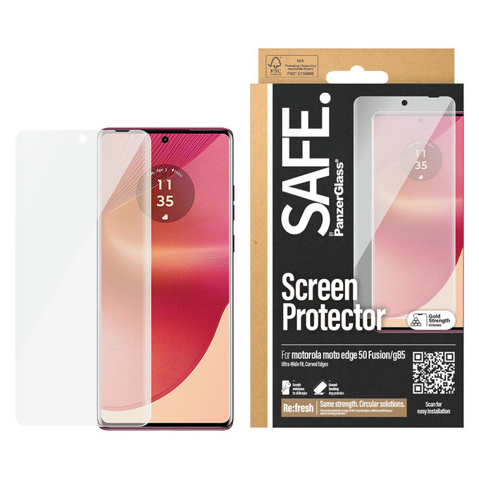 Panzerglas UWF für Motorola Moto G85 5G/Edge 50 Fusion, Schwarz, SAFE by PanzerGlass