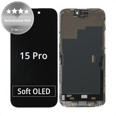 Apple iPhone 15 Pro - LCD Display + Touchscreen Front Glas + Rahmen Refurbished PRO