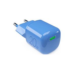 PURO - Ladeadapter MiniPro USB-C, GaN, 20W, blue lagon