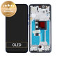 Motorola Edge 50 Neo - LCD Display + Touchscreen Front Glas + Rahmen (Nautical Blue) - 5D68C28686 Genuine Service Pack