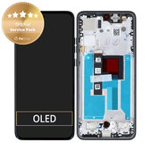 Motorola Edge 50 Neo - LCD Display + Touchscreen Front Glas + Rahmen (Grisaille) - 5D68C28683 Genuine Service Pack