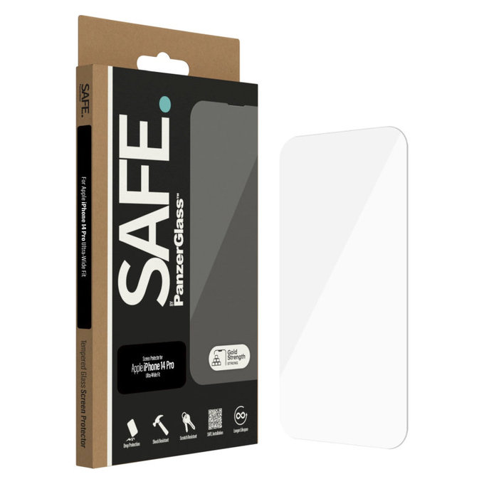 Schutzglas Case Friendly UWF für iPhone 14 Pro, Schwarz, SAFE