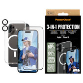 Bundle 3-in-1 Hoops + UWF Panzerglas + Hard Case für iPhone 16, PanzerGlass
