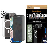 Bundle Hoops + UWF Privacy Panzerglas + Hard Case für iPhone 16 Pro, PanzerGlass