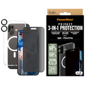 Bundle Hoops + UWF Privacy Panzerglas + Hard Case für iPhone 16 Plus, PanzerGlass