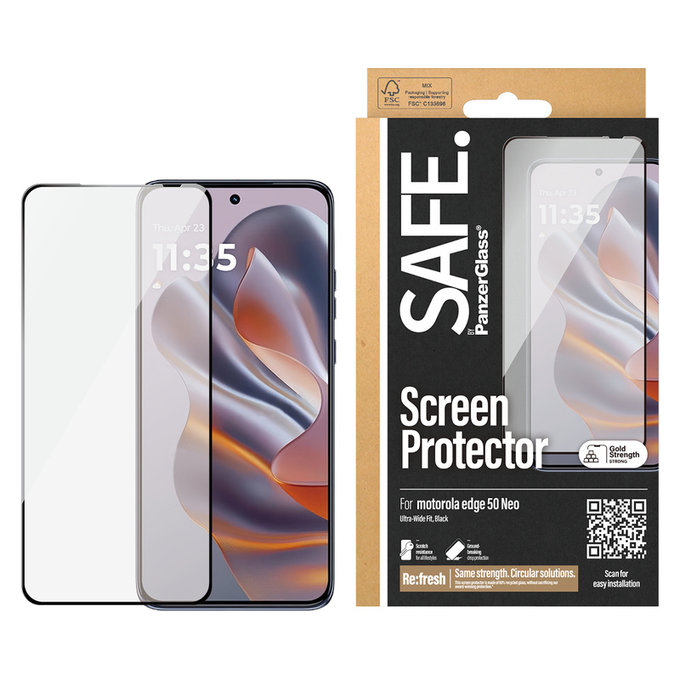 Panzerglas UWF für Motorola Edge 50 Neo, Schwarz, SAFE by PanzerGlass