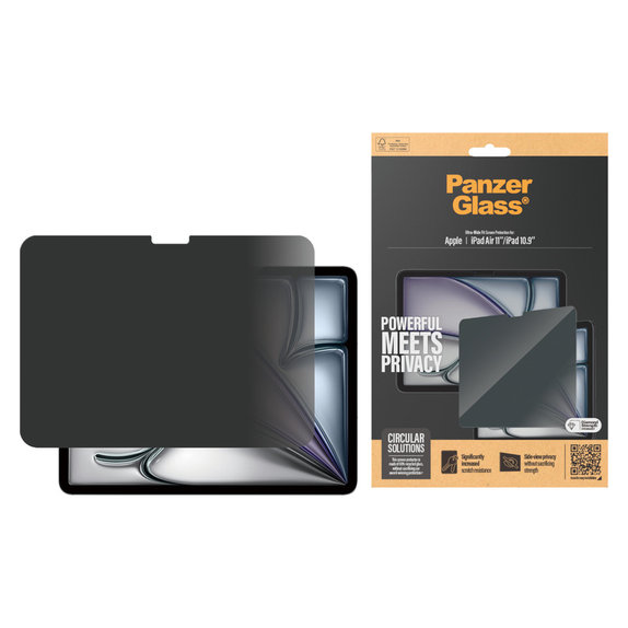 Panzerglas UWF Privacy für iPad 10,9"/Air 11'', Klar, PanzerGlass