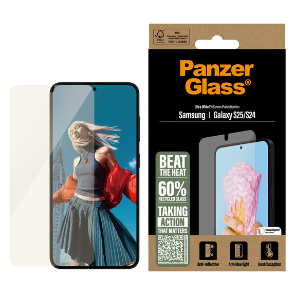 Panzerglas UWF All-in-One mit Applikator für Samsung Galaxy S25, Klar, PanzerGlass