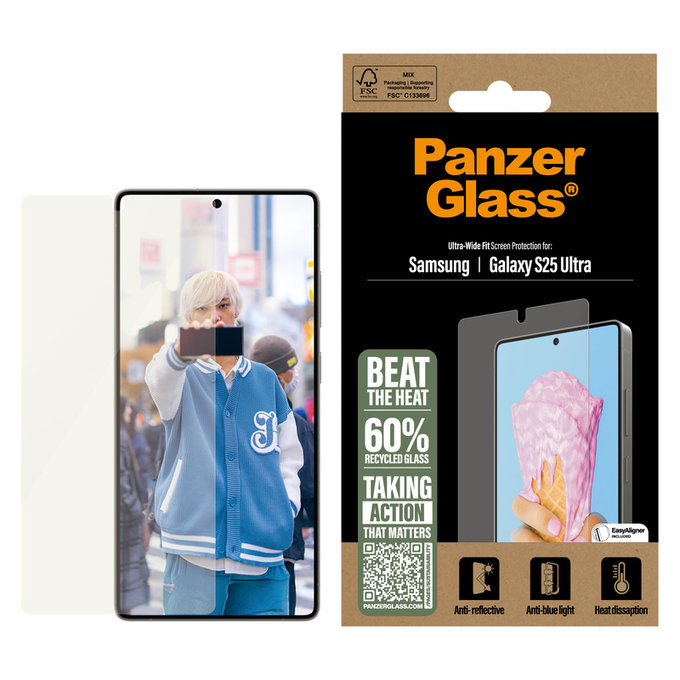Panzerglas UWF All-in-One mit Applikator für Samsung Galaxy S25 Ultra, Klar, PanzerGlass