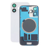 Apple iPhone 16 - Rückgehäuseglas + Kameraglas + Metallplatte + Magsafe-Magnet (White)