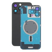 Apple iPhone 16 Pro Max - Rückgehäuseglas + Kameraglas + Metallplatte + Magsafe-Magnet (Black Titanium)