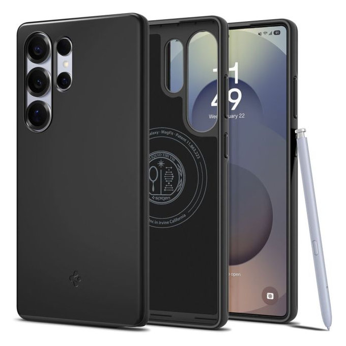 Spigen - Hülle Thin Fit mit MagSafe für Samsung Galaxy S25 Ultra, schwarz