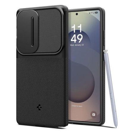 Spigen - Hülle Optik Armor für Samsung Galaxy S25 Ultra, schwarz
