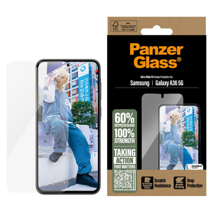 UWF Panzerglas für Samsung A36 5G, Transparent, PanzerGlass