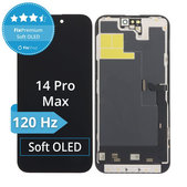Display Soft OLED 120Hz für iPhone 14 Pro Max, Touchscreen-Glas mit Rahmen, FixPremium