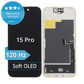 Apple iPhone 15 Pro - LCD Display + Touchscreen Front Glas + Rahmen Soft OLED FixPremium 120Hz