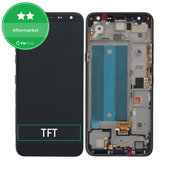 LG K40 - LCD Display + Touchscreen Front Glas + Rahmen (Black) TFT