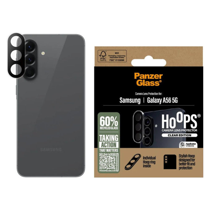 Kameralinsenschutz Hoops für Samsung A56 5G, Transparent, PanzerGlass