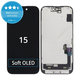 Display Soft OLED für iPhone 15, Touchscreen-Glas mit Rahmen, DIAGNOSTIC