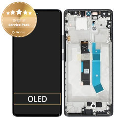 Xiaomi Redmi Note 14 Pro 4G 24116RACCG - LCD Display + Touchscreen Front Glas + Rahmen (Midnight Black) - 560003000O600 Genuine Service Pack