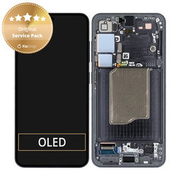 Samsung Galaxy S25 - LCD Display + Touchscreen Front Glas + Rahmen (Blueblack) - GH82-36329E Genuine Service Pack