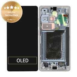 Samsung Galaxy S25 Ultra - LCD Display + Touchscreen Front Glas + Rahmen (Titanium Silver) - GH82-36387A Genuine Service Pack