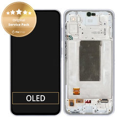 Samsung Galaxy A36 A366E - LCD Display + Touchscreen Front Glas + Rahmen (Awesome Lavender) - GH82-36841D Genuine Service Pack
