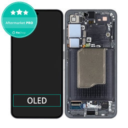 Samsung Galaxy S25 - LCD Display + Touchscreen Front Glas + Rahmen (Blueblack) OLED