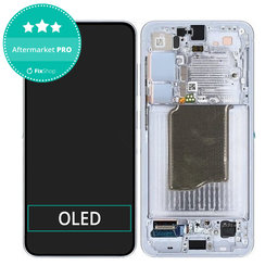 Samsung Galaxy S25 - LCD Display + Touchscreen Front Glas + Rahmen (Icyblue) OLED