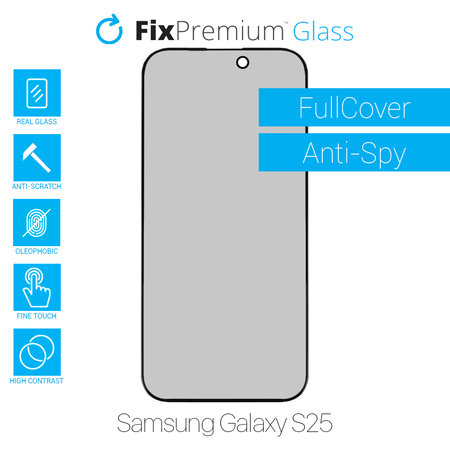 FixPremium Privacy Anti-Spy Glass - Gehärtetes Glas für Samsung Galaxy S25