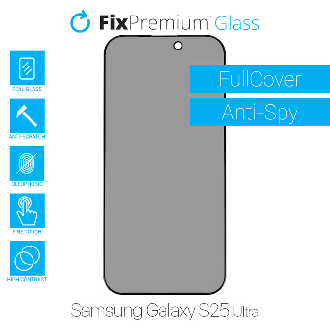 FixPremium Privacy Anti-Spy Glass - Gehärtetes Glas für Samsung Galaxy S25 Ultra