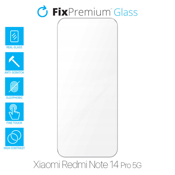 FixPremium Glass - Gehärtetes Glas für Xiaomi Redmi Note 14 Pro 5G 24090RA29G