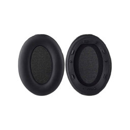 Ersatz-Ohrpolster für Sony WH-1000XM3, Memory-Schaumstoff + PU-Leder, Schwarz, 1 Paar