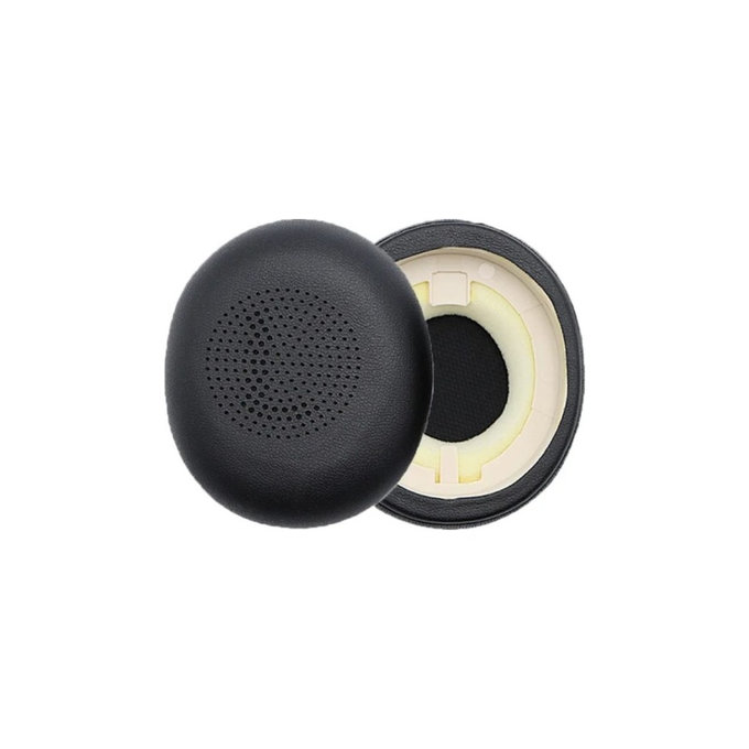 Ersatz-Ohrpolster für Jabra Evolve 2 65UC, Elite 45H, Memory-Schaumstoff + PU-Leder, Schwarz, 1 Paar