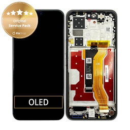 Honor 400 Pro - LCD Display + Touchscreen Front Glas + Rahmen (Lunar Grey) - 0235APLD Genuine Service Pack